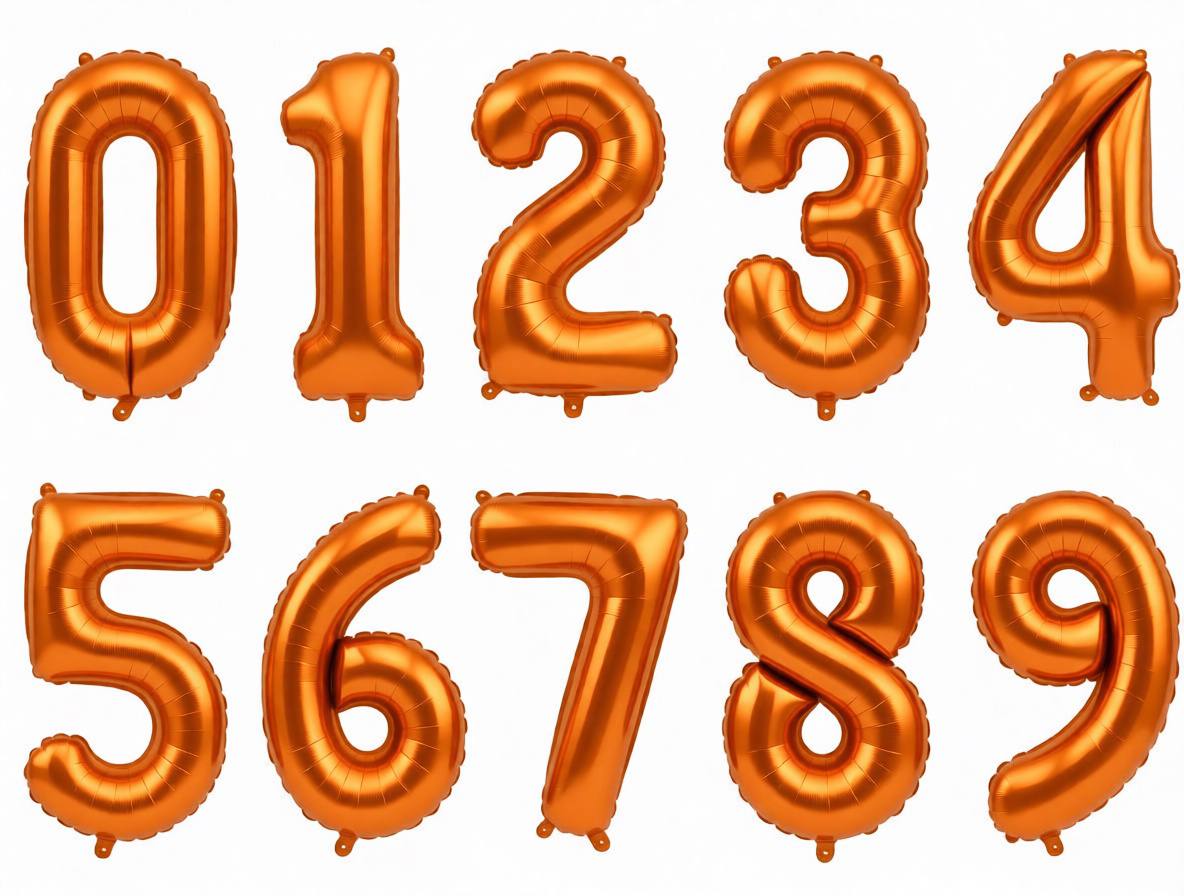Гелиевые шары «Цифры оранжевые»
